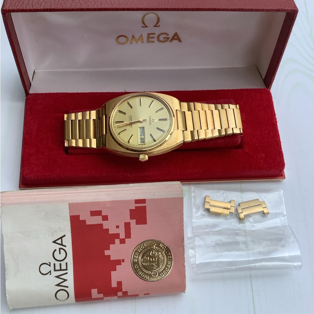 Mens AUTOMATIC OMEGA Gold Tone Day-Date Bracelet Watch ❤️‍🔥❤️‍🔥❤️‍🔥